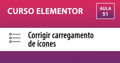 Curso Elementor - Erro de carregamento de ícones