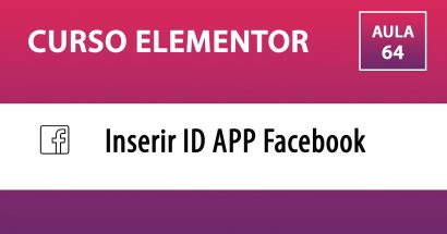 Curso Elementor - Inserir ID APP Facebook