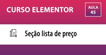 Curso Elementor - Lista de preço