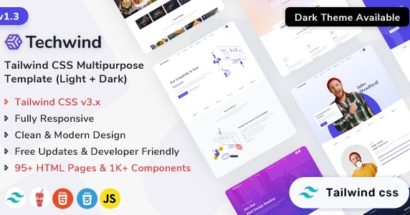 Techwind - Tailwind CSS Multipurpose Landing Page Template