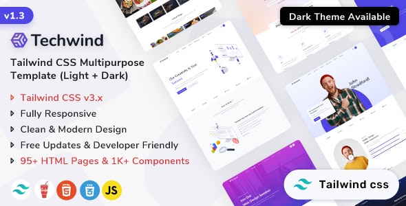 Techwind - Tailwind CSS Multipurpose Landing Page Template