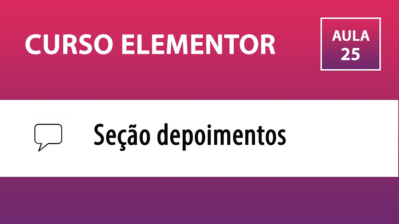 CURSO ELEMENTOR – Depoimentos