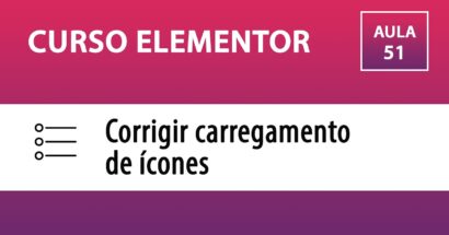 CURSO ELEMENTOR - Erro de carregamento de ícones